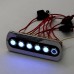 6 Gang Marine Boat Rocker Switch Panel, 12V Waterproof RV LED Switch Panel for Car Truck Marine Boat, Carbon Fiber On/Off Toggle Switch
