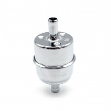 Fuel Filter 3/8'' InLine Hose Chrome Canister Carbureted High Flow Replacement for Chevy Ford