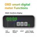 Car P9 HUD Head Up Display OBD Smart Digital Meter 2 Display Way Over Speed Warning Alarm Water Temperature Voltage Compatible with OBDII EOBD System Model Cars